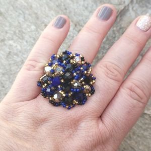 Handmade beaded ring